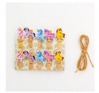 (10 pieces/lot) Cute Cartoon Color Small Wooden Clip Hanging DIY Photo Small Clip Wooden Cartoon Photo Clip: 2