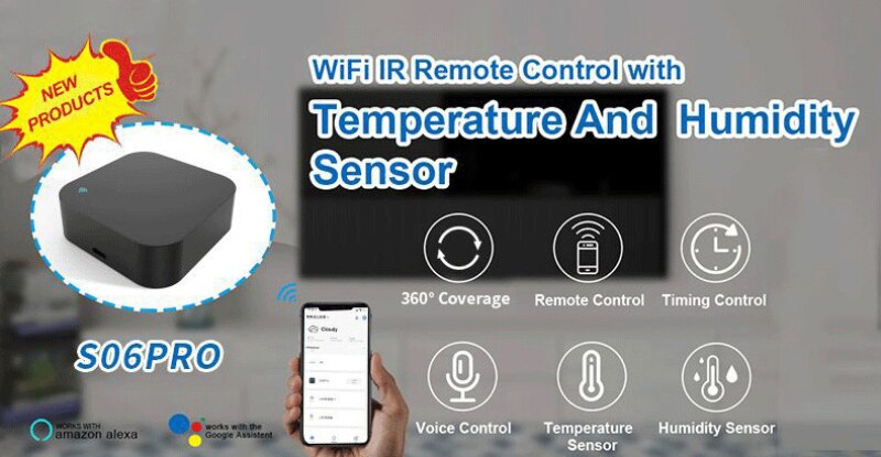 Smart Wireless WiFi-IR Remote Controller Tuya/Smart Life APP WiFi Infrared Remote Controller Air Conditioner TV