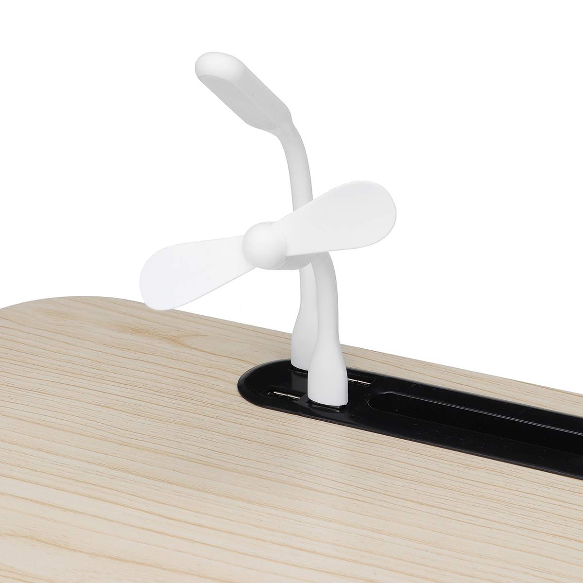 Folding Laptop Stand Holder Study Table Lamp Usb Fan Desk Wooden Foldable Computer Desk for Bed Sofa Tea Serving Table Stand