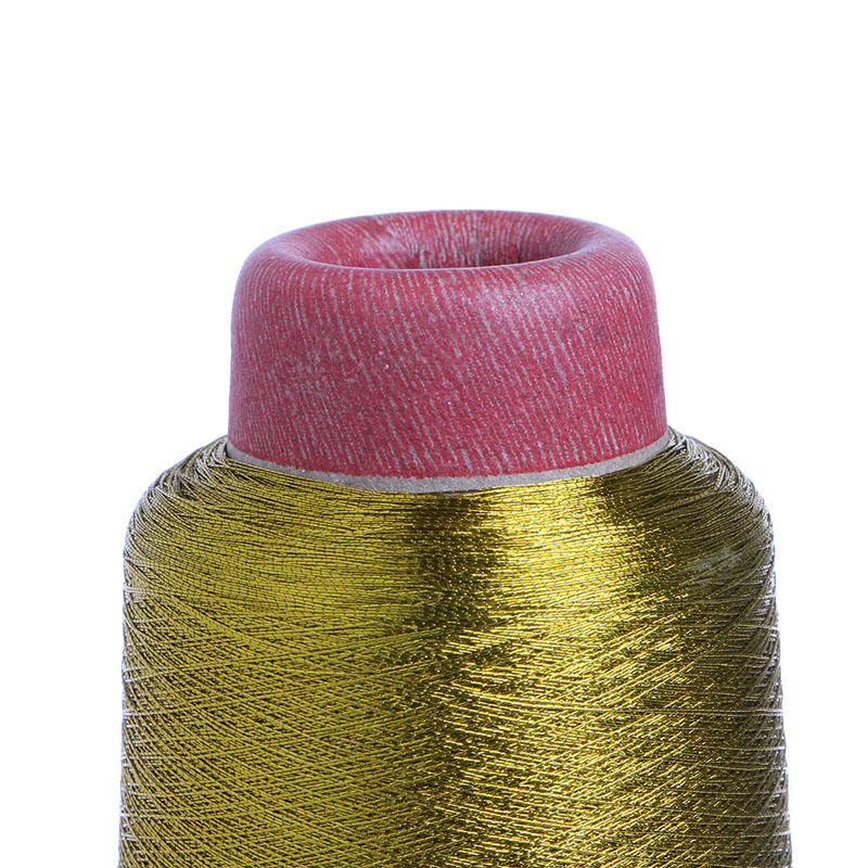 Hilos de cono para máquina de coser, 1 unidad, de poliéster, con bloqueo multiusos, dorado y plateado,