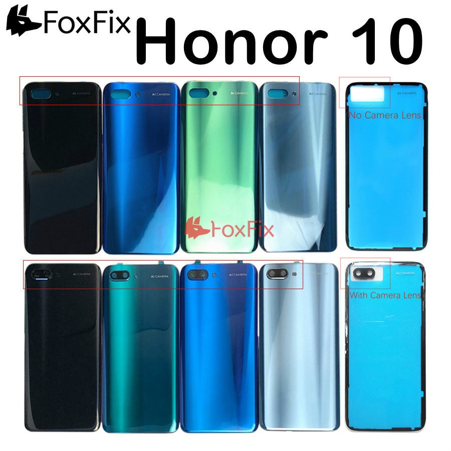 Takalasi huawei honor 10:lle takakannen kotelo takakameran linssillä honorille 10 paristoluukun takakannen col -l29 vaihto