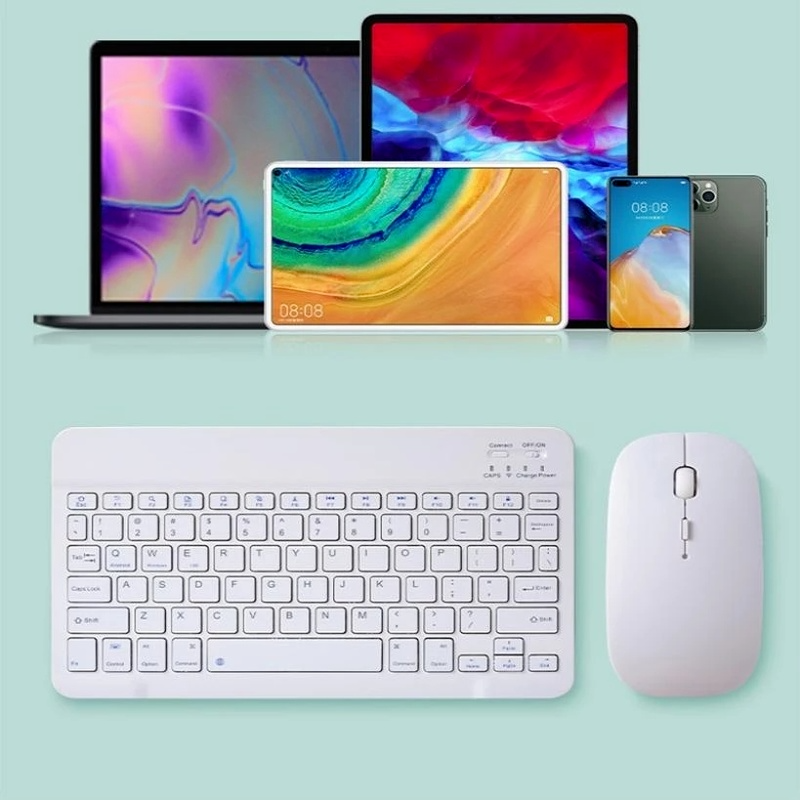 For ipad Wireless Keyboard Mouse Combo Bluetooth-compatible Keyboard And Mouse Set Rechargeable For ipad Laptop Computer