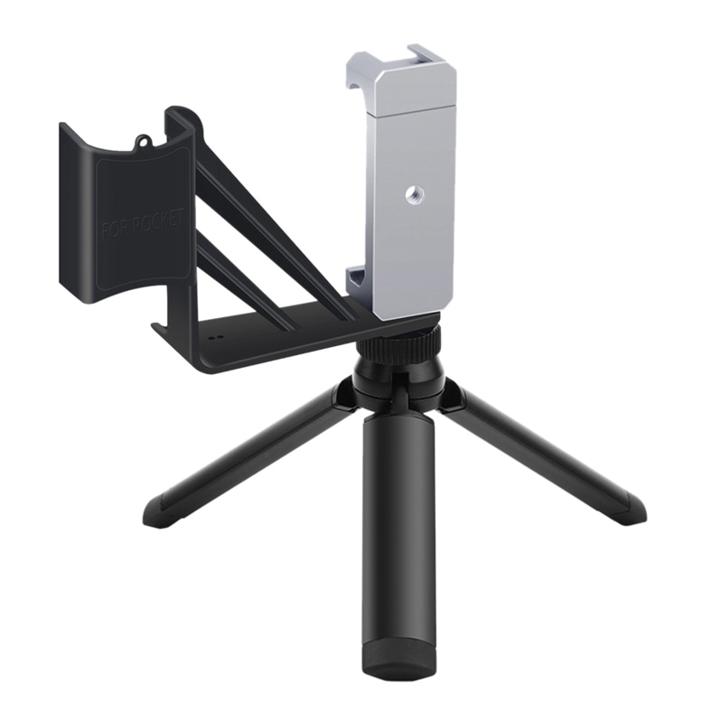 Soporte de teléfono plegable trípode para-Dji Osmo bolsillo Gimbal de mano estabilizador de cámara soporte portátil soporte Clip de montaje de zapato