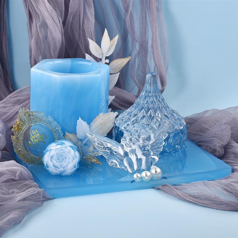 Pegamento de cristal epoxi para fabricación de joyas, pegante con molde de silicona altamente adhesivo, resina AB 1:1, contenido de 100g/200g/400g/500g/1000g