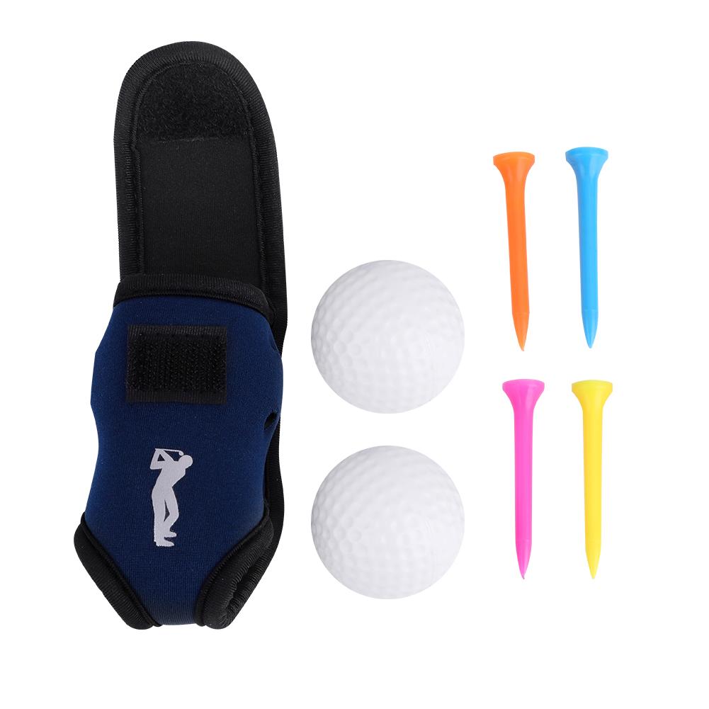 Kleine Golfbal Zak Houder met Bal &amp; Golf Tees Nagels Set Kleine Taille Pouch Pakket Golf Accessoires Training Aids