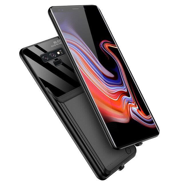 10000Mah Uitgebreid Telefoon Batterij Power Case Voor Samsung Galaxy Note 9 Power Bank Case Voor Samsung Note 9 Batterij power Charger: Black For Note 9