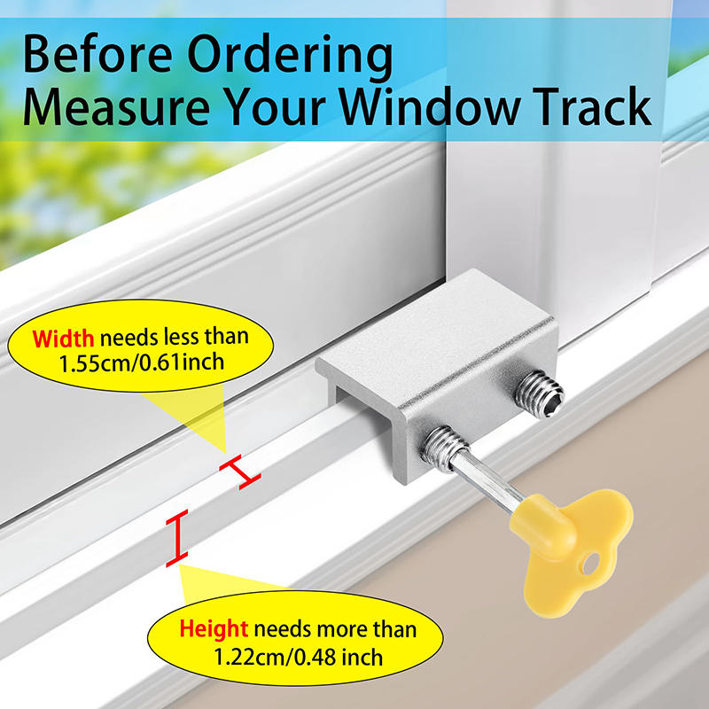 1-10PCS Adjustable Window Lock Stopper Safety Locks Restrictor for Baby Kids Non Punch Sliding Door Window Limit Lock Hardware