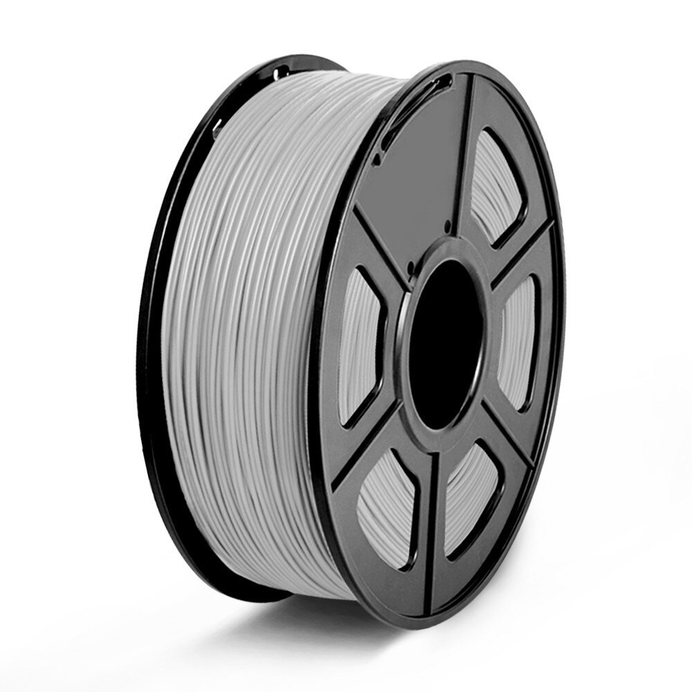 SUNLU Kunststoff PLA 3D Filament Für FDM Drucker 3D Drucker Material Niedrigen Schrumpfung Druck Filament Sublimation Rohlinge 1,75 MM 1KG: PLA-Silber-