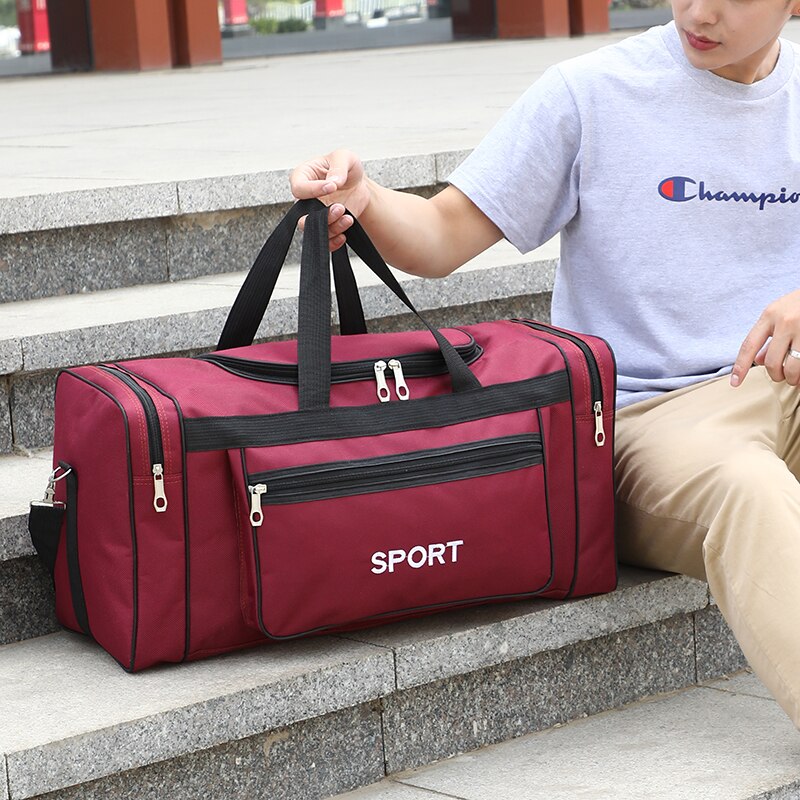 Large Capacity Men Travel Bag Male Outdoor Gym Hand Luggage Bowling Bag Multifunctional Weekend Overnight Big Travel Duffle Bag