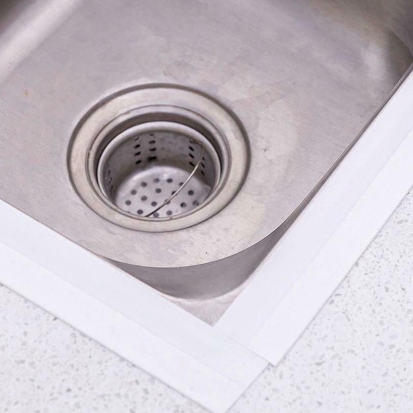 Badeværelse brusebad vask bad forsegling strip tape hvid pvc selvklæbende vandtæt væg klistermærke til badeværelse køkken
