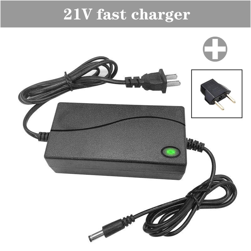 21V Lithium Batterij Oplader High-Power Snellader Elektrische Wrench Haakse Slijper Opladen Apparatuur 18V Lader: Black