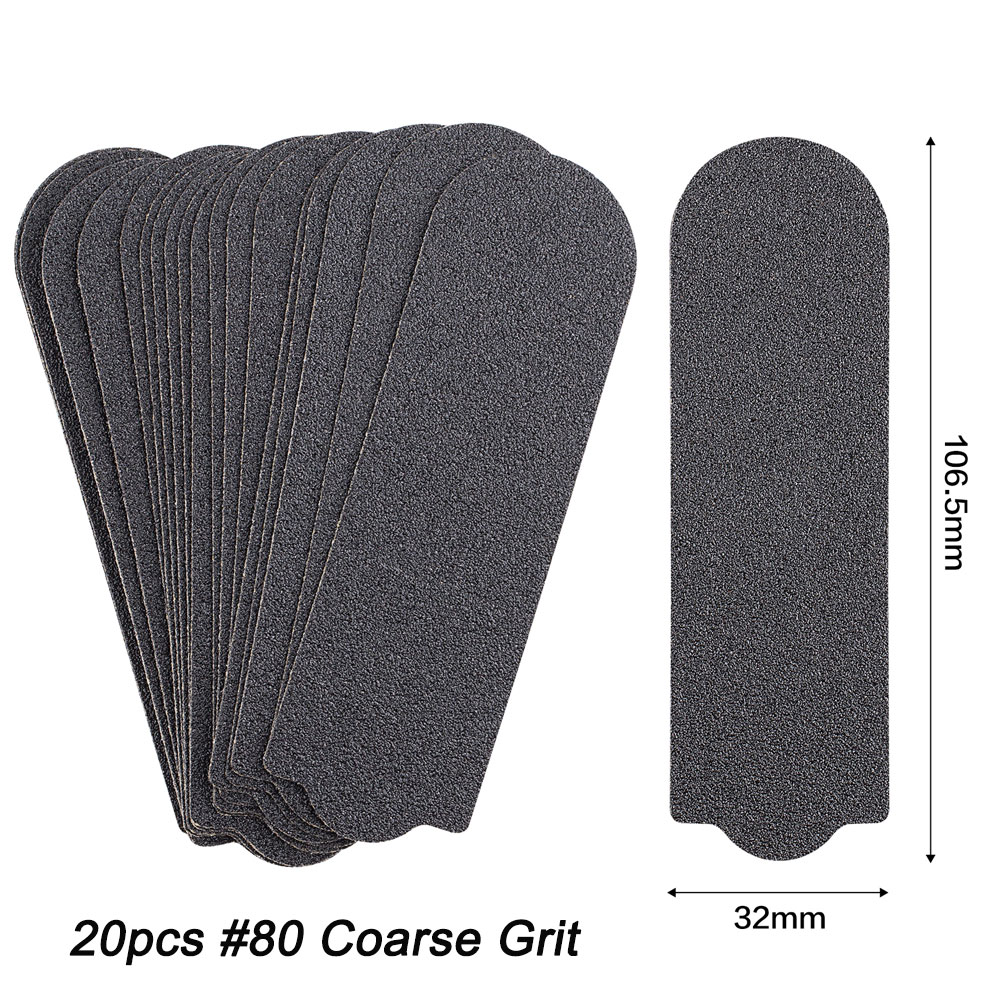 20 Stks/zak Voetvijlen Schuurvervangers Voor Pedicure-Voetvijlen Voetverzorging-Gereedschapsbestand-Eeltverwijderaar Dode Huid Voetrasp Bijvullen: WHITE