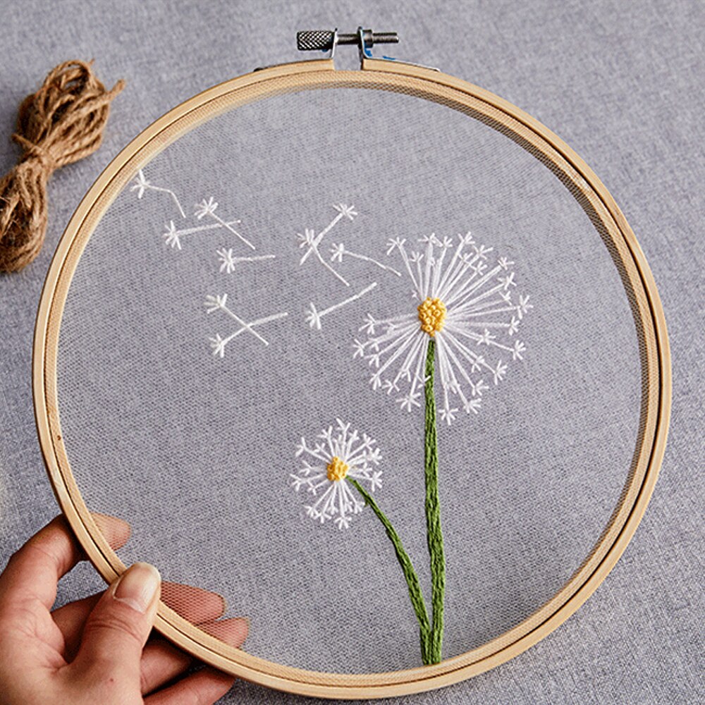 Mesh DIY Embroidery Flower Painting Bordado Cross Stitch Kit Embroidery Kit Diy Beginner Embroidery Punch Needle kit