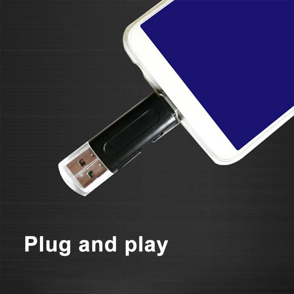2 in 1 USB 2.0 Phone OTG Dual TF SD Card Reader Adapter for PC Computer Android