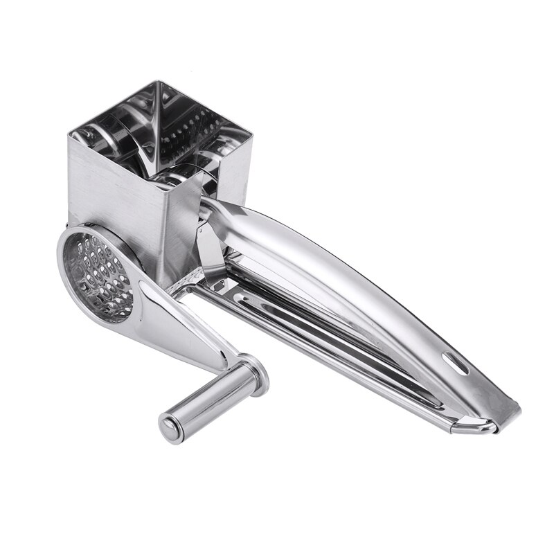 5in1 Stainless Steel Rotary Cheese Grater Manual Cheese Butter Shredder Slicer Grater With 4 Replacement Drums Blades