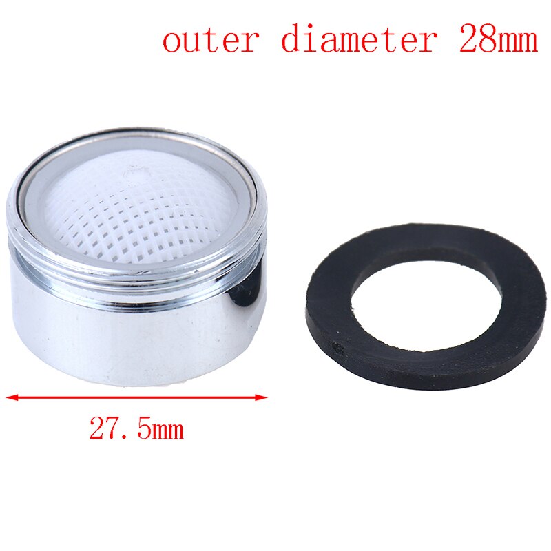 Water Filter Adapter Silver Water Saving Faucet Tap Aerator Water Purifier Filter Nozzle With Rubber Washer Kitchen Accessories: 1