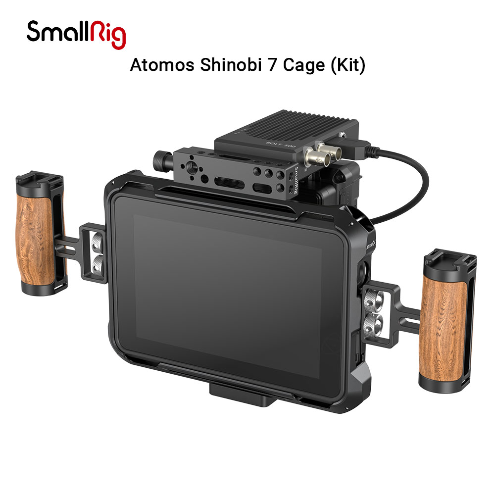 SmallRig Atomos Shinobi 7 Monitor KäFeige Bausatz Kamera KäFeige mit Bildschirm Schutz Sonnenschutzes DSLR Auf-Kamera Monitor Anlage Bausatz 3454