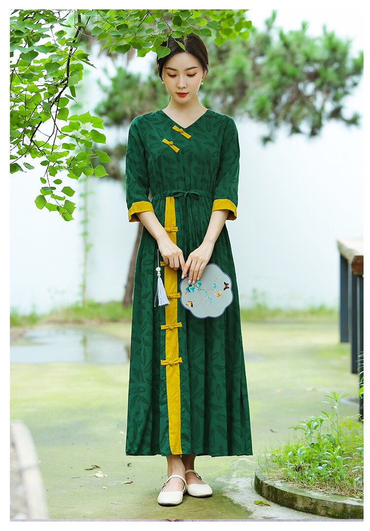 2022 chinesischen kleid cheongsam qipao moderne leinen cheongsam kleid kleid traditionellen qipao kleid orientalischen cheongsam kleid