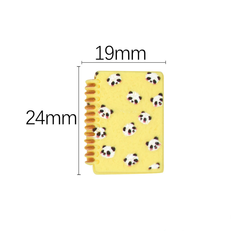 10 piezas de abalorios de Panda para hacer joyas, parche colgante para libro, pendientes DIY, accesorios para collar, casa de muñecas, C874: no hook yellow