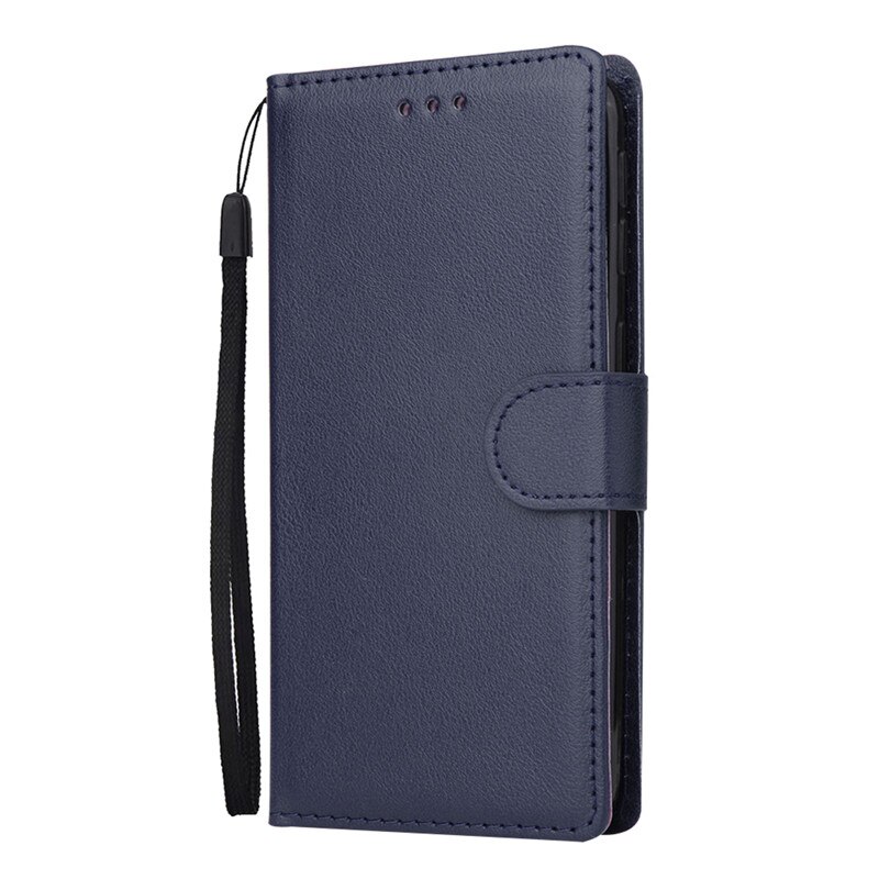 For Samsung Galaxy A12 Leather Case on sFor Samsung A 12 A12 A125F SM-A125F Cover Fundas Classic Style Flip Wallet Phone Cases: Blue