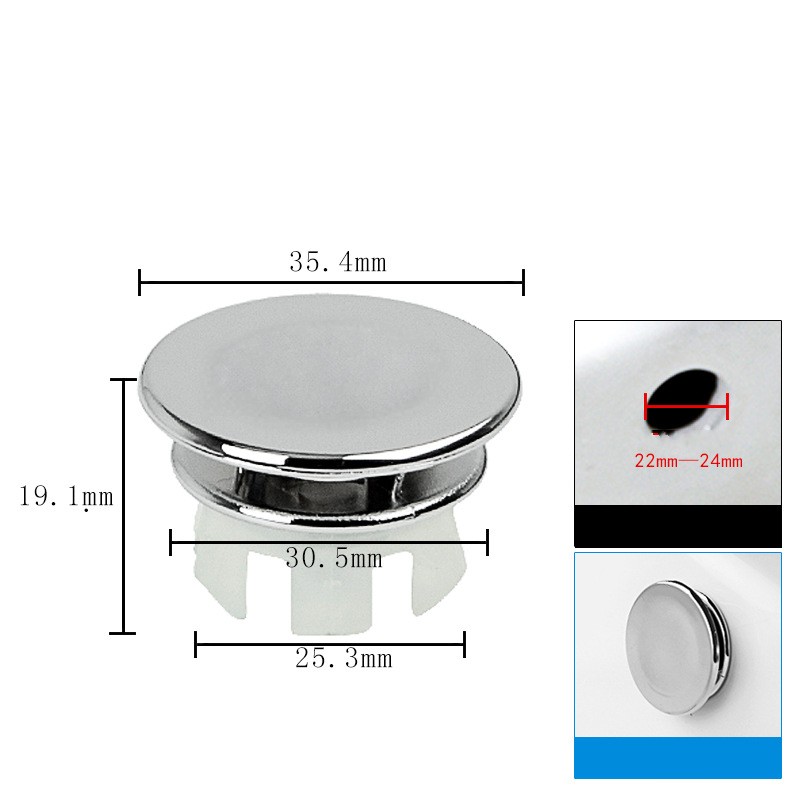 1/4PCS Wash Basin Overflow Ring Silver Plastic Kitchen Bathroom Basin Trim Sink Hole Round Overflow Plug Bath Drain Cap Net Ring: Rose / 76mm