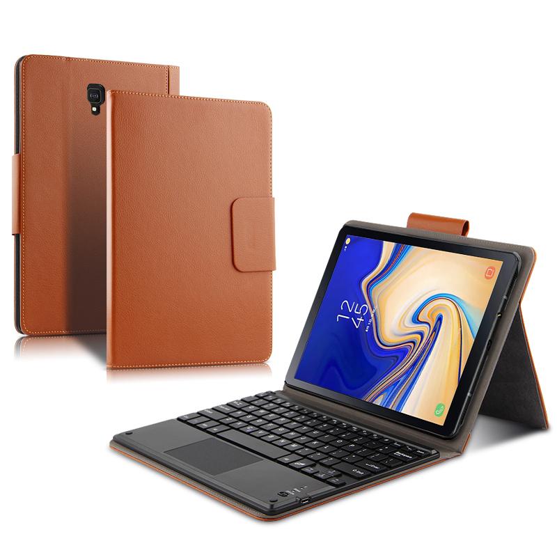 Zakelijke Pu Lederen Bluetooth Keyboard Case Voor Samsung Galaxy Tab S4 SM-T830 SM-T835 10.5 \ "Tablet Beschermhoes Coque + Pen