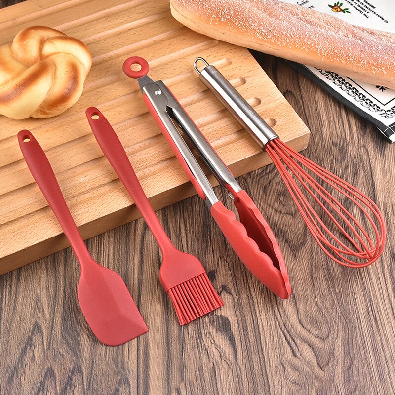 Ensemble de 10 ustensiles de cuisine en silicone, pelle de cuisine verte, cuillère, ustensiles de cuisine, ustensiles de cuisine en silicone, ustensiles de cuisine antiadhésifs