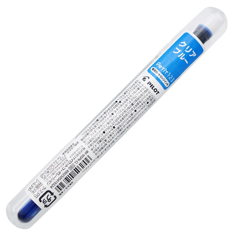 Kawaii pilotpenna spn -20 mini reservoarpenna fin spets 0.3mm genomskinlig färgglad bläck student skrivartillbehör barn wrting: 3 mjukblå patroner