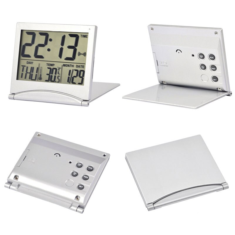 Digital Alarm Clock Weather Station LED Temperature Table Snooze Time Weather Clock Forecast With Humidity Projection Z8K9