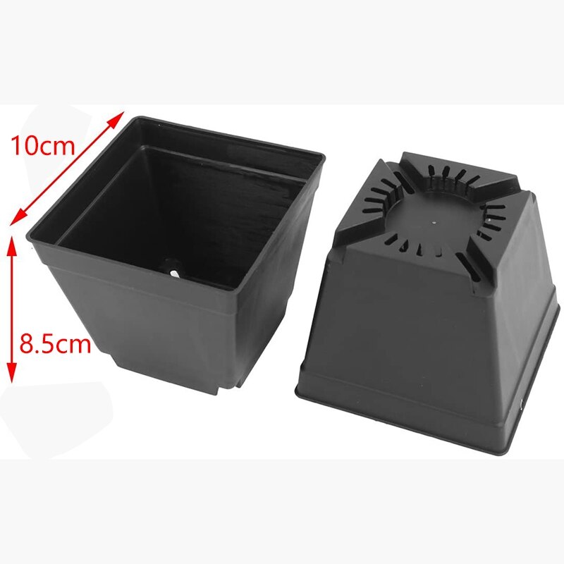 30 Pack 4Inch Black Square Plastic Plant Pots,Seedling Nursery Transplanting Planter Container for Garden