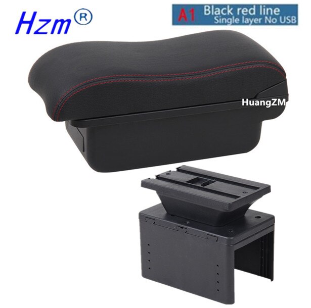 Boîte d'accoudoir de voiture universelle, modèle universel, boîte de rangement d'accessoires de voiture, pièces de rénovation, augmentation de la Fatigue: Black