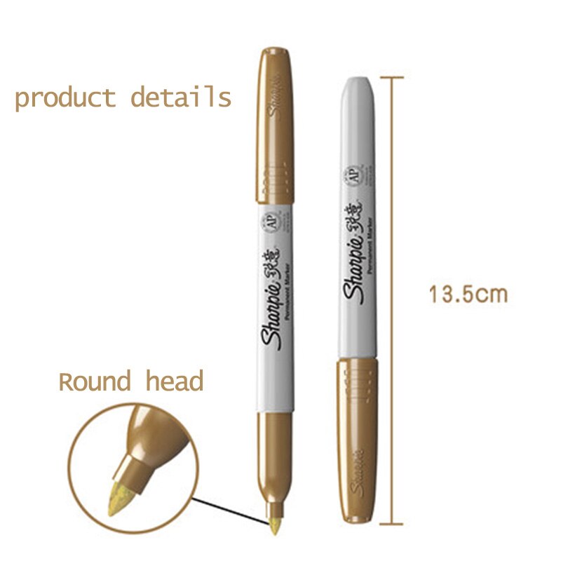 Marcador de Metal Sharpie 39100 aceitoso, marcador de firma, resaltador, plata, oro y cobre, 1 ud.