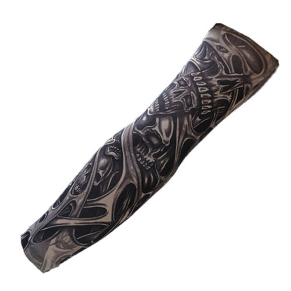 Mænd tatoverings ærme stretchy uv beskyttelse slip manga elastisk nylon tatovering arm ben ærmer til kvinder solbeskyttelse