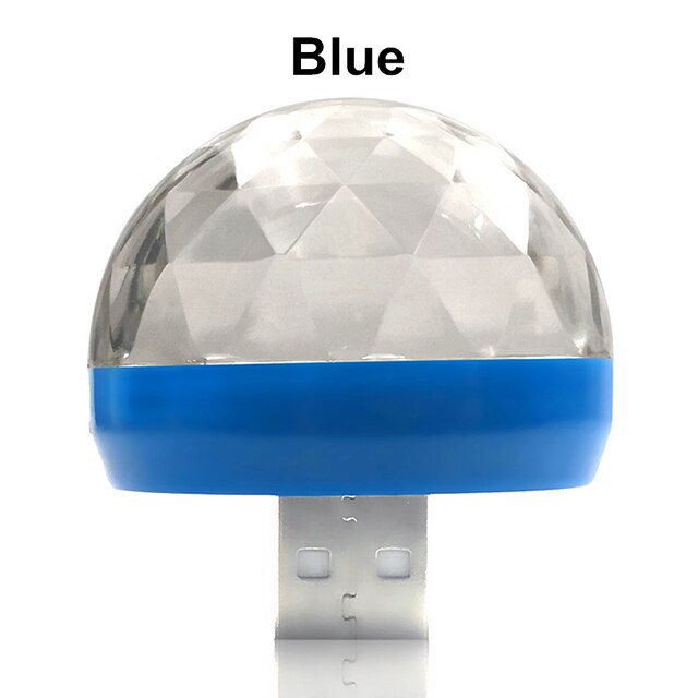 USB DC5V colorful effect party light music control ktv dj disco lights automatic led stage lights for iPhone Android iOS: Blue / micro for Android