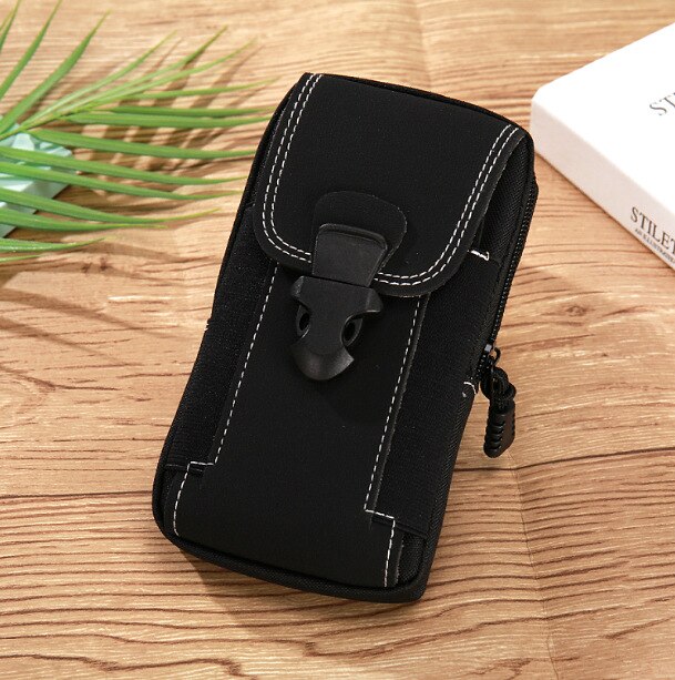 6 zoll Männer PU Leder Taille Taschen Kleine Karte Halfter Telefon Brieftasche Packungen Gürtel Langlebig fanny Geldbörse Schwarz Kaffee: vertikal Schwarz