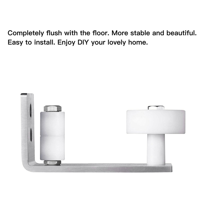 Stainless Steel Adjustable Wall Mount Stay Roller Barn Door Floor Guide for Barn Door Hardware