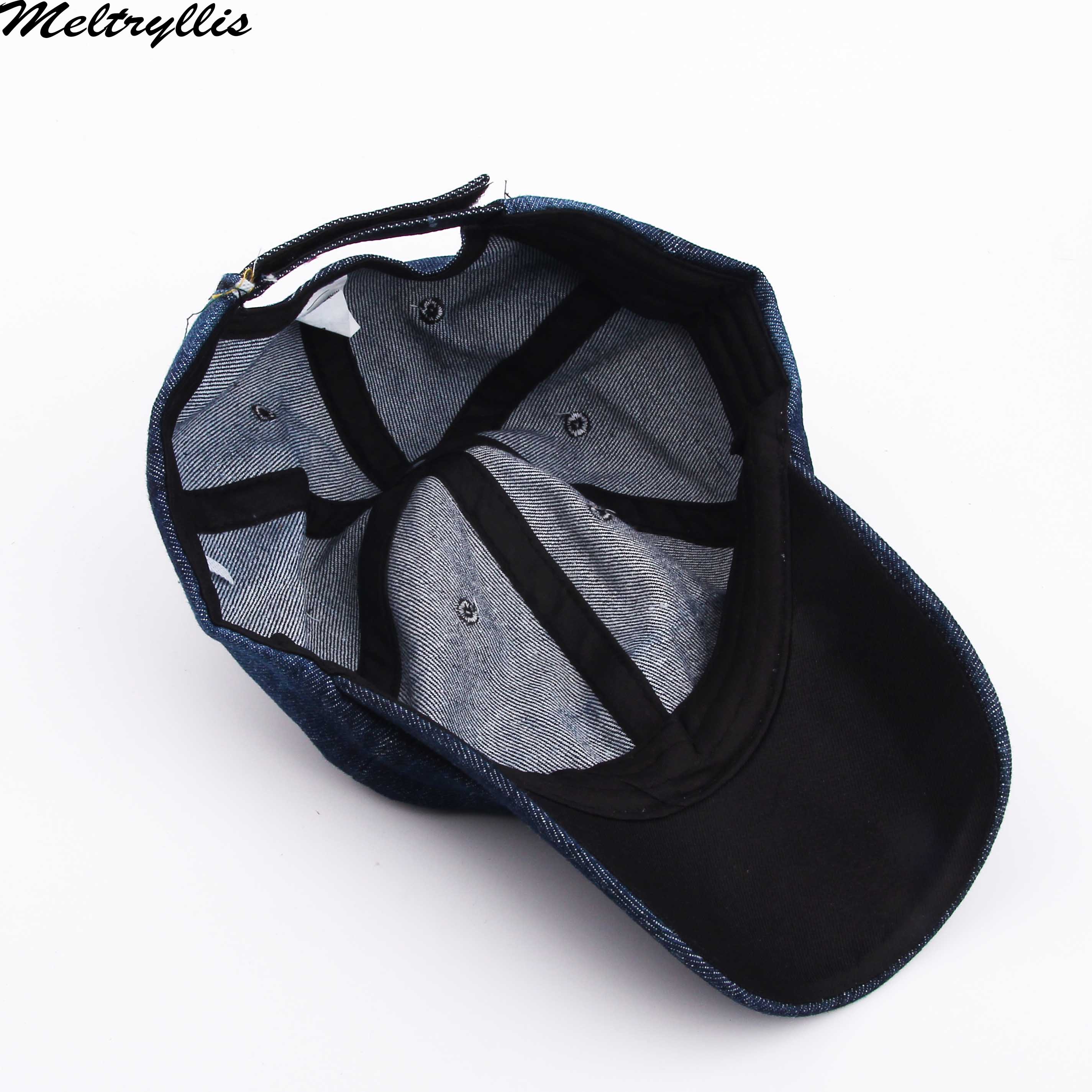 [meltryllis]unisex solid denim baseballkeps herr kvinnor utomhus jean hatt casquette justerbar snapback hattar hip hop kepsar