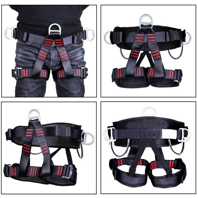 Working Aloft Thickness Climbing Rock Harness Adjustable Half Body Protection Belt Climbing Harness Waistband