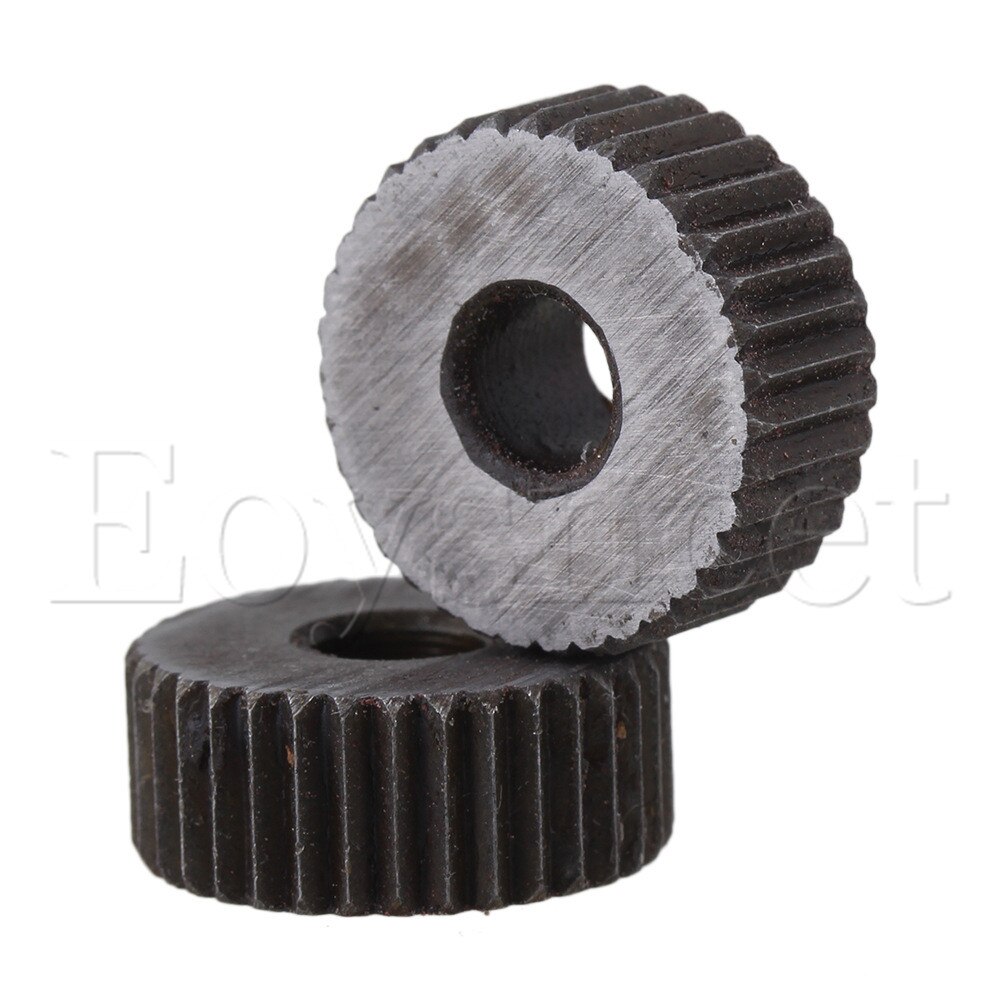 2 stück 1,6mm Pitch 19mm OD Einzigen Gerade Grob Muster Linear Rändelung Rad