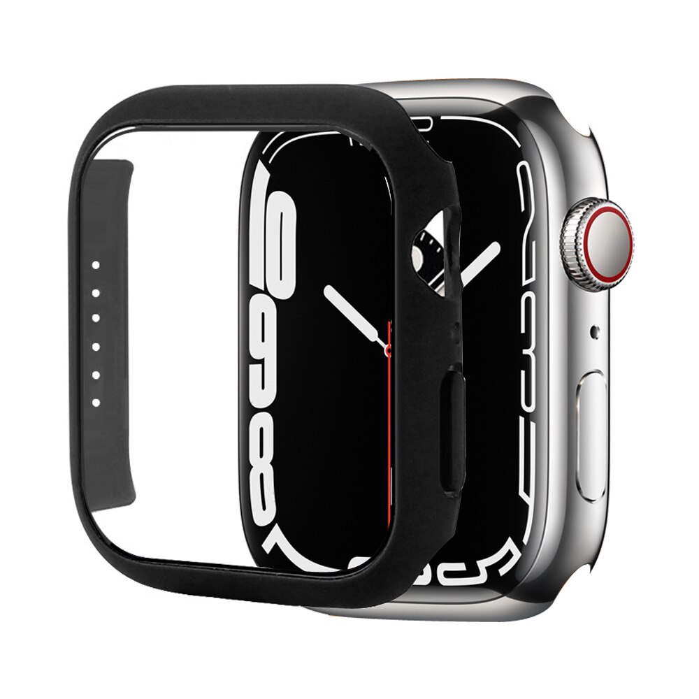Verre + couvercle pour Apple Watch 7, coque de protection 45mm 41mm iwatch série 7, antichoc + écran pour Apple watch 7 45mm, accessoires