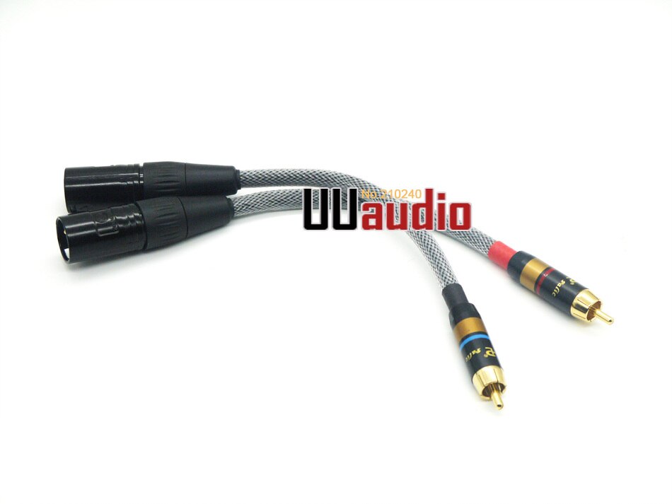 UU35 2PCS/Pair HIFI 4N-OFC RCA To 3P XLR Audio Cable / 0.2m 0.5m 1m 1.5m