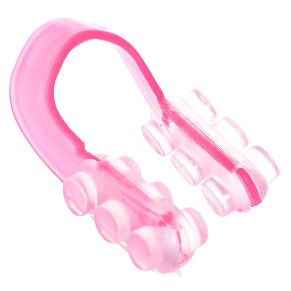 1Pcs Mannen Vrouwen Schoonheid Neus Clip Clipper Clear Blue Pvc Siliconen Zwemmen Zwemmen Neus Clip Beginner Leerling Nose Shaper: pink