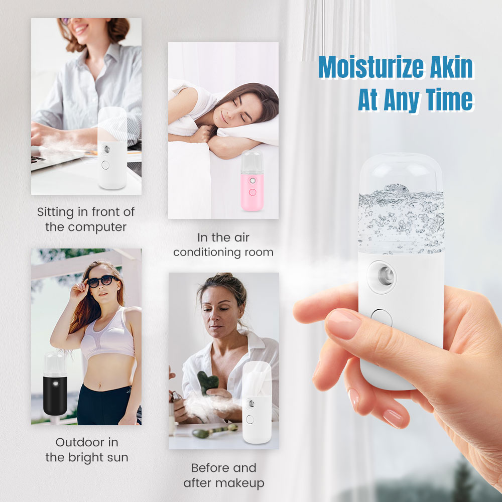 Mini Face Steamer Nano Facial Mister Hydrating Handige Handheld Usb Oplaadbare Mini Facial Steamer Voor Wimper Extensions Huid