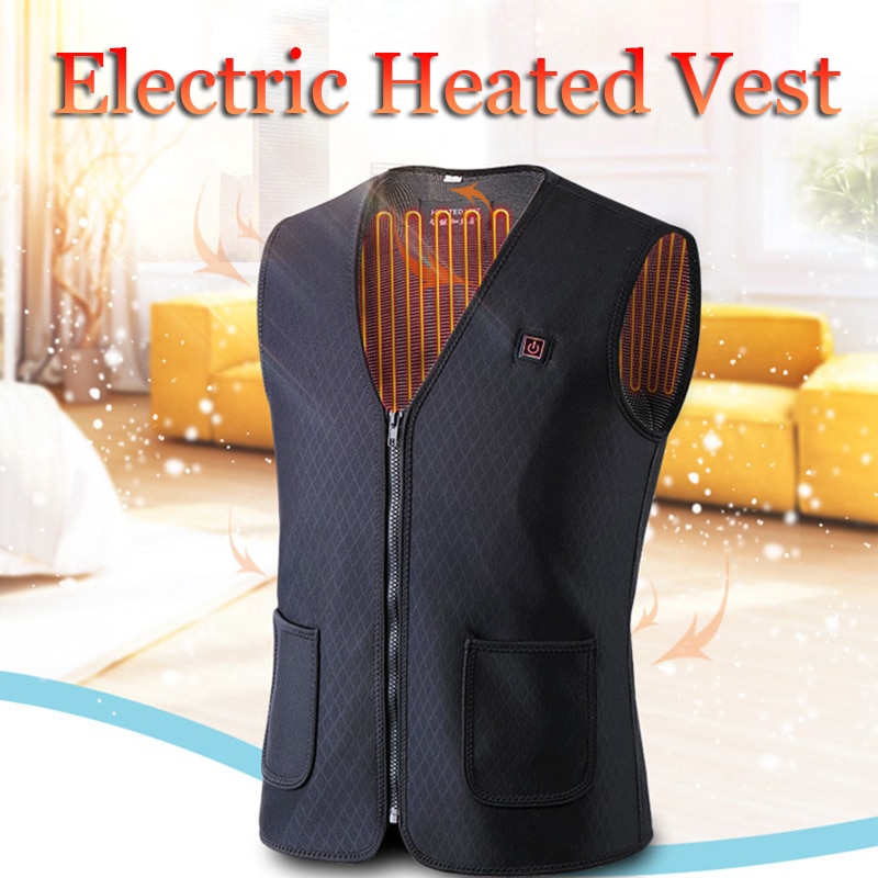 Outdoor Usb Infrarood Verwarming Vest Jas Mannen Vrouwen Winter Flexibele Elektrische Thermische Kleding Vest Vissen Wandelen Vest Sets