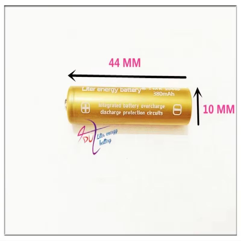 bateria de energia de litro 3.7V 10440 380mAh bateria recarregável AAA de alta capacidade 3.7V