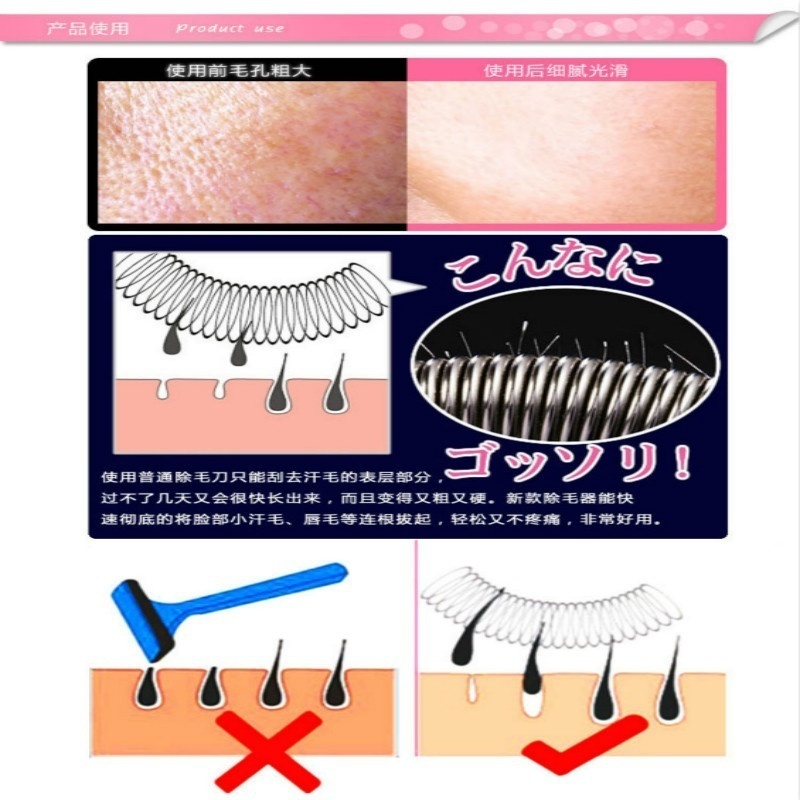 Gezicht Gezichtshaar Lente Remover Stick Verwijdering Threading Beauty Tool Epilator