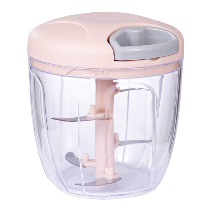 Køkkentilbehør løghakker manuel reb foodprocessor silcer shredder salatmaskine hvidløgspresser påskærer køkkenværktøj: Lyserød stor