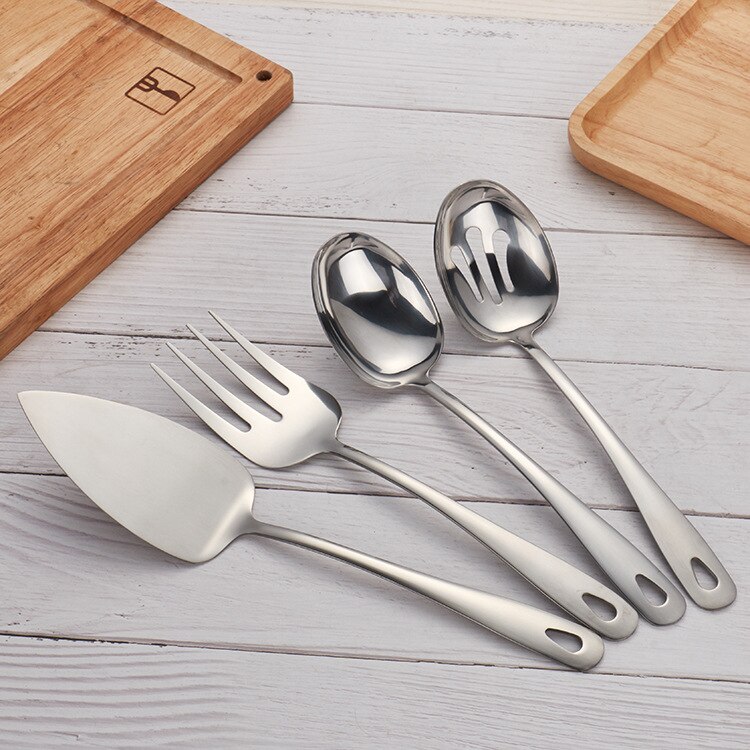 4pcs Stainless Steel Golden Tableware Suit Western... – Grandado