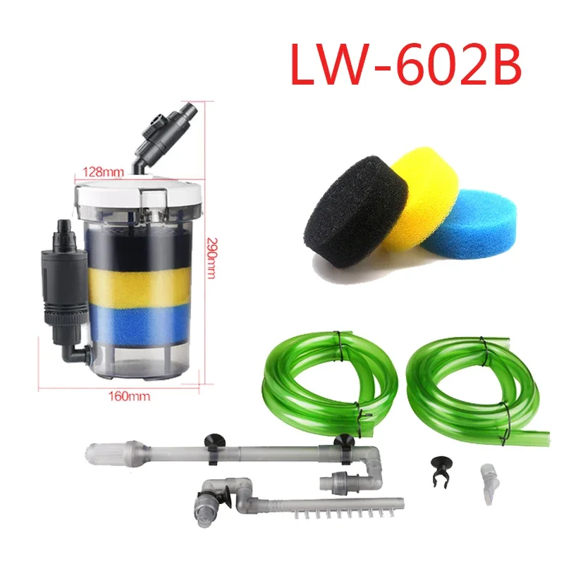 sunsun Aquarium Filter Aqurium HW-603B LW-603B Accessories for Fish Tanks and Aquariums External Filter for the Aquarium Aquatic: 110-120V 60HZ / transparent 602B