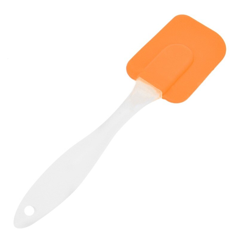 Espátula de silicona para crema, repostería de mantequilla, espátula para Tartas, espátula de cocina, cepillo para torta, herramientas de pastelería de alta resistencia a la temperatura: Naranja